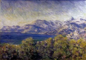 The painting Claude Monet View of Ventimiglia
