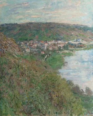 View of Vetheuil by Claude Monet - Hand-Painted Oil Painting Reproduction