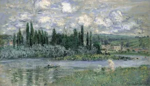View of Vetheuil by Claude Monet - Hand-Painted Oil Painting Reproduction
