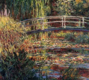 The painting Claude Monet Water-Lily Pond, Symphony in Rose