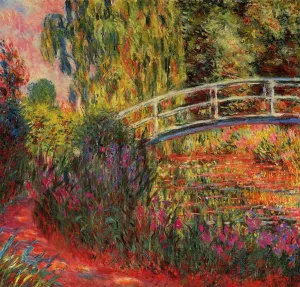 The painting Claude Monet Water-Lily Pond, Water Irises