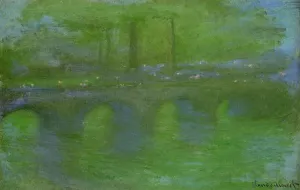The painting Claude Monet Waterloo Bridge, Dawn