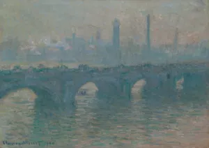 Waterloo Bridge, Gray Weather by Claude Monet - Hand-Painted Oil Painting Reproduction