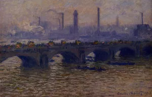 The painting Claude Monet Waterloo Bridge, Grey Weather