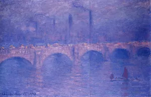 The painting Claude Monet Waterloo Bridge, Hazy Sun