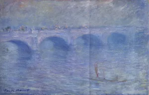 Waterloo Bridge in the Fog by Claude Monet - Hand-Painted Oil Painting Reproduction