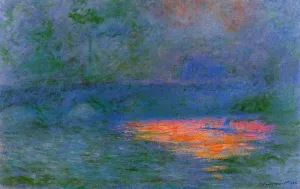 The painting Claude Monet Waterloo Bridge, Misty Weather