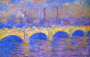 Waterloo Bridge, Sunlight Effect 2 by Claude Monet - Hand-Painted Oil Painting Reproduction