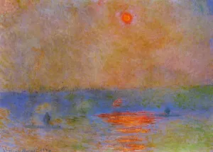 Waterloo Bridge, Sunlight in the Fog by Claude Monet - Hand-Painted Oil Painting Reproduction