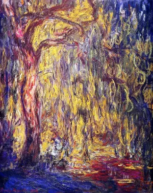 Weeping Willow 8 by Claude Monet - Hand-Painted Oil Painting Reproduction