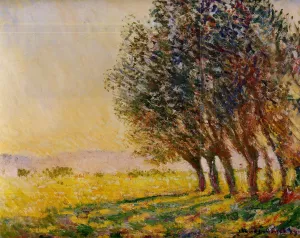 The painting Claude Monet Willows at Sunset