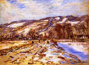 Winter at Giverny by Claude Monet - Hand-Painted Oil Painting Reproduction