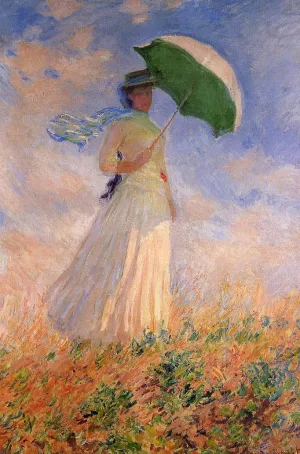 The painting Woman with a Parasol, Facing Right