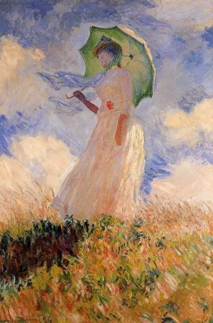 Woman with a Parasol by Claude Monet - Hand-Painted Oil Painting Reproduction