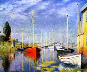 Yachts at Argenteuil by Claude Monet - Hand-Painted Oil Painting Reproduction