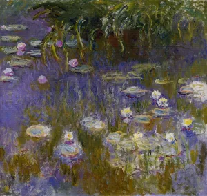 The painting Yellow and Lilac Water-Lilies