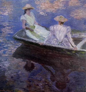The painting Young Girls in a Row Boat