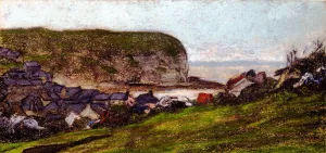 The painting Claude Monet Yport and the Falaise d'Aval