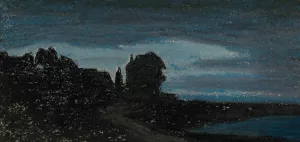 The painting Yport, la nuit